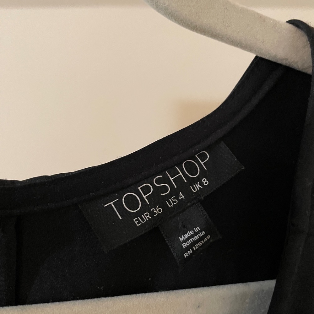 Black satin TopShop jumpsuit